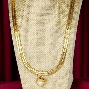 Vintage Gold Chunky Chain Necklace Gender Neutral Retro Revival Upcyled 1970s